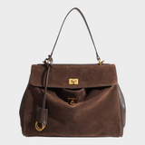 Suede Dark Brown x Leather