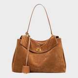 Suede Brown- Gold Hardware