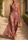 Juliette Floral Halter Maxi Dress