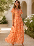 Celeste – Women's Floral Chiffon Maxi Dress