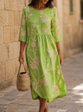 Camille – Floral Embroidered Dress